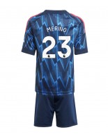 Arsenal Mikel Merino #23 Bortedraktsett Barn 2025-26 Korte ermer (+ bukser)